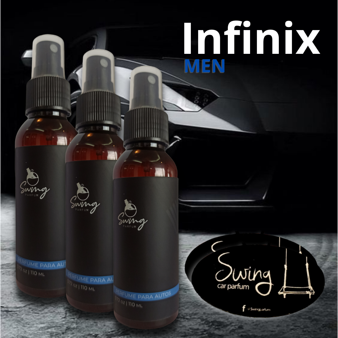 Fragancia de Lujo para Autos INFINIX, versión MEN Paq x 3 unidades.