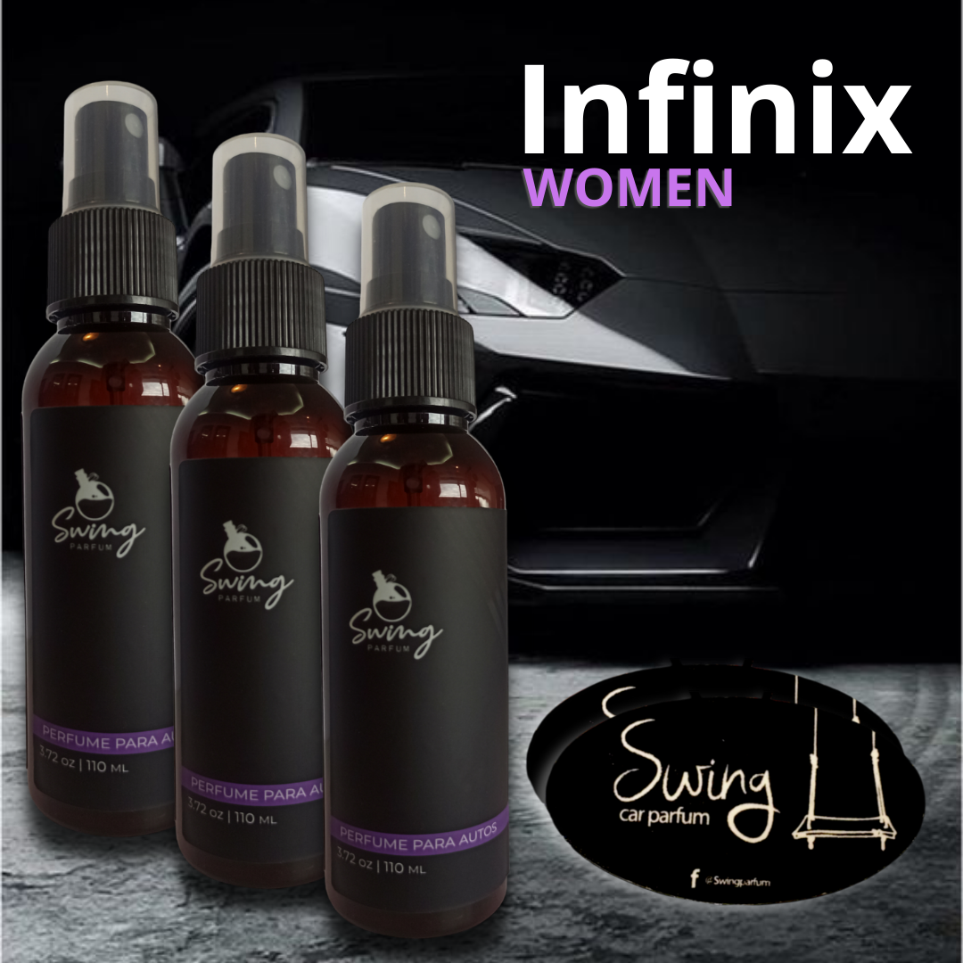 Fragancia de Lujo para Autos INFINIX, versión WOMEN Paq x 3 unidades.