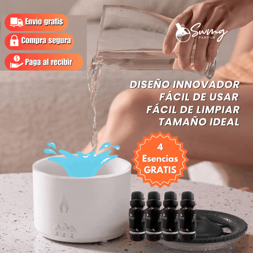 DIFUSOR DE AROMA TIPO VOLCÁN 🌋 + 4 FRAGANCIAS GRATIS! 🎁