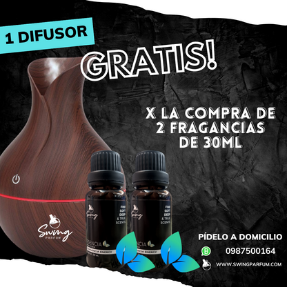 OFERTA 1 DIFUSOR GRATIS por la compra de 2 fragancias exclusivas de 30ml