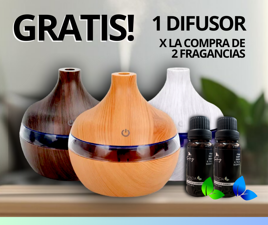 OFERTA 1 DIFUSOR GRATIS por la compra de 2 fragancias exclusivas de 30ml